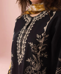 SAPPHIRE - 3PC  CAMBRIC EMBROIDERED SHIRT WITH PRINTED DUPATTA AND CAMBRIC TROUSER - HZG1290