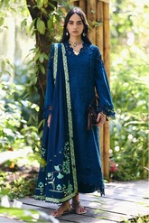 SUFFUSE - 3PC LAWN EMBROIDERED SHIRT WITH CHIFFON PRINTED DUPATTA AND TROUSER - HZG2802
