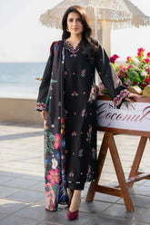 SERAN - 3PC LAWN EMBROIDERED SHIRT WITH MANAAR PRINTED DUPATTA AND TROUSER - HZG2943