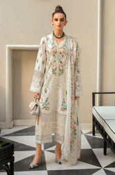 CRIMSON - 3PC LAWN HEAVY EMBROIDERED WORK WITH CHIFFON EMBROIDERED DUPATTA - HZG1287