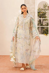 BAROQUE - 3PC LAWN PRINTED SHIRT WITH SILK PRINTED DUPATTA AND TROUSER - HZG3014