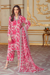 CHARIZMA - 3PC KARANDI PRINTED SHIRT WITH KARANDI PRINTED DUAPTTA AND TROUSER - HZG1391