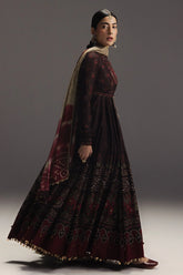 ZARA SHAHJAHAN - 3PC LAWN PRINTED FROCK WITH SILK PRINTED DUPATTA AND TROUSER - HZG2940