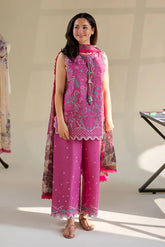 SOBIA NAZIR - 3PC LAWN EMBROIDERED SHIRT WITH CHIFFON PRINTED DUPATTA AND TROUSER - HZG2907