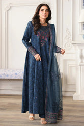 MOHAGNI - 3PC LAWN PRINTED SHIRT WITH ORGANZA EMBROIDERED DUPATTA AND TROUSER - HZG2916