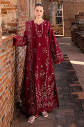 MARIA B - 3PC LAWN EMBROIDERED SHIRT WITH LAWN EMBROIDERED DUPATTA AND TROUSER - HZG2821