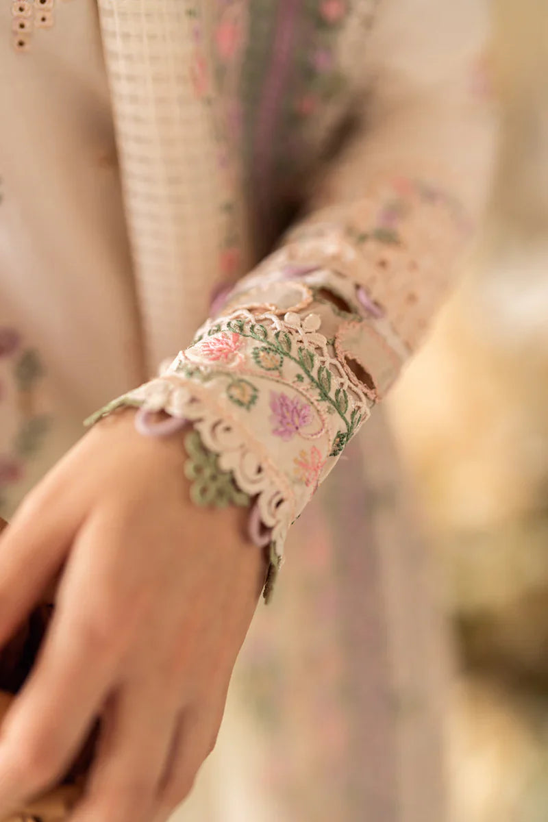 QALAMKAR - 3PC LAWN EMBROIDERED SHIRT WITH COTTON NET EMBROIDERED DUPATTA AND TROUSER - HZG2301