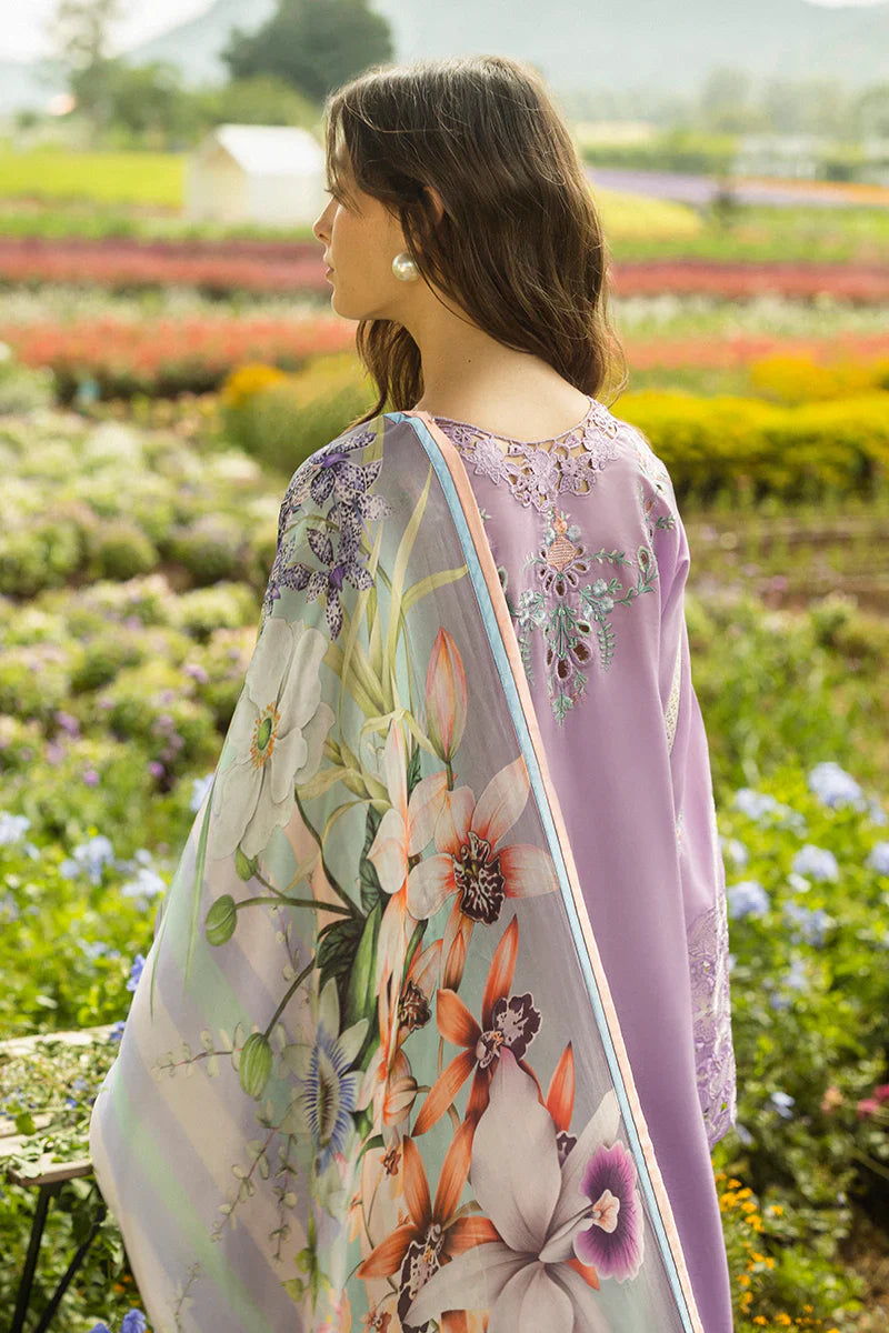 MUSHQ - 3PC LAWN EMBROIDERED SHIRT WITH SILK PRINTED DUPATTA AND TROUSER - HZG2197