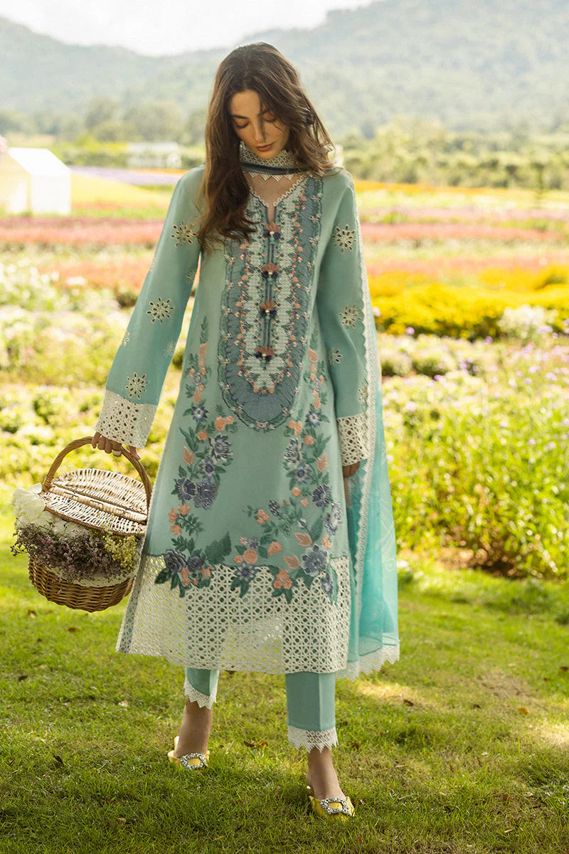MUSHQ - 3PC LAWN EMBROIDERED SHIRT WITH MANAAR PRINTED DUPATTA AND TROUSER - HZG2210