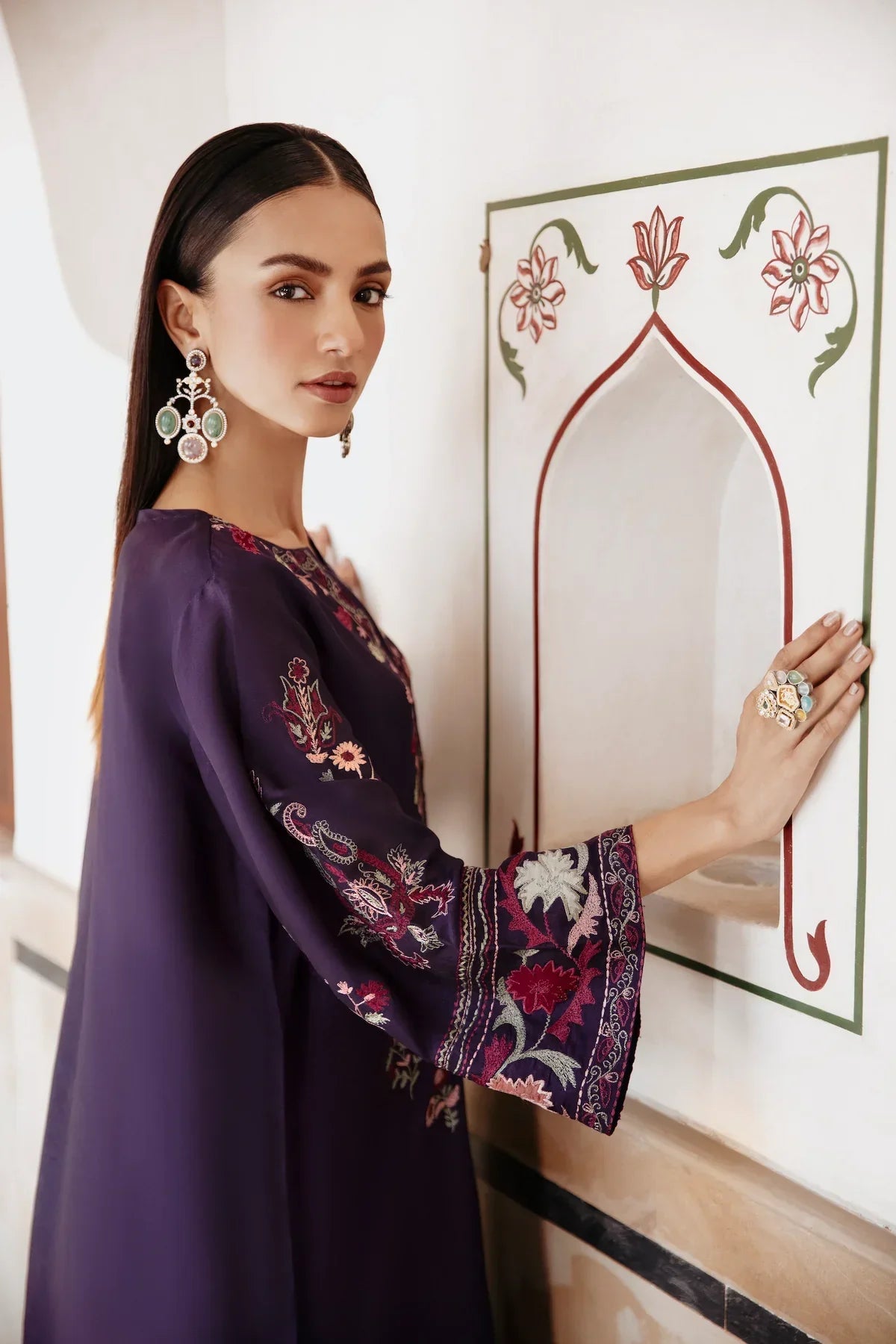 BATIK - 2PC DHANAK EMBROIDERED SHIRT AND TROUSER - HZG1795