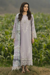 IZEL - 3PC LAWN EMBROIDERED SHIRT WITH CHIFFON PRINTED DUPATTA AND TROUSER - HZG2716