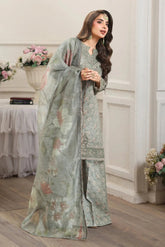 MOHAGNI - 3PC LAWN PRINTED SHIRT WITH SILK PRINTED DUPATTA AND TROUSER - HZG2935