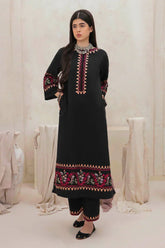 JAZMIN - 2PC DHANAK EMBROIDERED SHIRT AND EMBROIDERED TROUSER - HZG2386