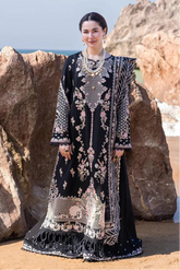 QALAMKAR - 3PC LAWN EMBROIDERED SHIRT WITH CHIFFON PRINTED EMBROIDERED DUPATTA AND TROUSER - HZG2646