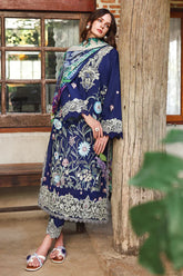 MUSHQ - 3PC LAWN EMBROIDERED SHIRT WITH SILK PRINTED DUPATTA AND TROUSER - HZG3049