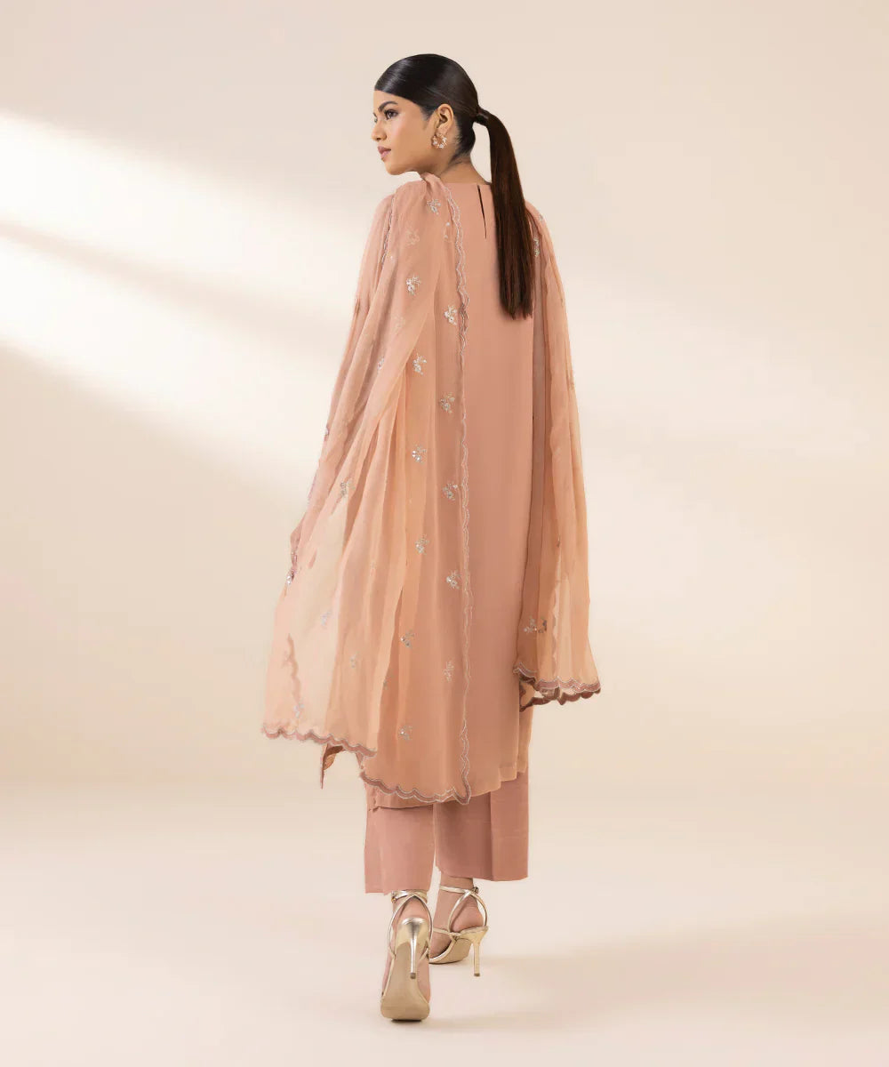 SAPPHIRE - 3PC LAWN SEQUEN EMBROIDERED SHIRT WITH CHIFFON SEQUEN EMBROIDERED DUPATTA AND TROUSER - HZG2069