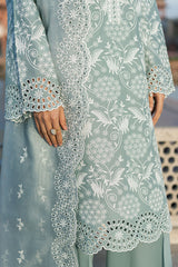 CROSS STITCH - 3PC LAWN EMBROIDERED SHIRT WITH KHADI NET EMBROIDERED DUPATTA AND TROUSER - HZG2249
