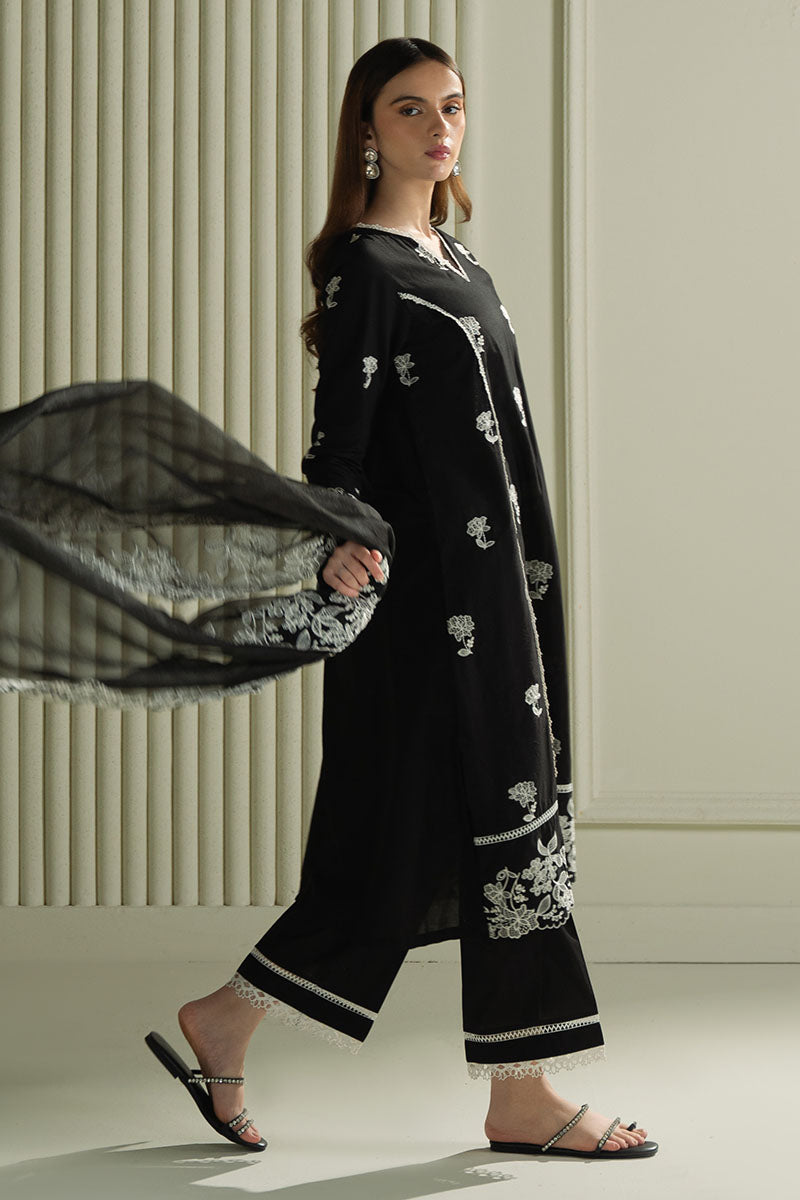 CROSS STITCH - 3PC LAWN EMBROIDERED SHIRT WITH ORGANZA EMBROIDERED DUPATTA AND TROUSER - HZG2271