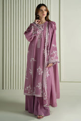CROSS STITCH - 3PC LAWN EMBROIDERED SHIRT WITH CHIFFON EMBROIDERED DUPATTA AND TROUSER - HZG2807