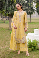 BATIK - 3PC LAWN EMBROIDERED SHIRT WITH KHADDI NET EMBROIDERED DUPATTA AND TROUSER - HZG2801