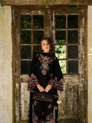 YARDS - 3PC LAWN EMBROIDERED SHIRT WITH KHADDI NET EMBROIDERED DUPATTA AND TROUSER - HZG2896