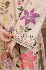 ANEELAS - 3PC LAWN EMBROIDERED SHIRT WITH KHADDI NET PRINTED DUPATTA AND TROUSER - HZG2878