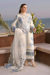 ANEELAS - 3PC LAWN EMBROIDERED SHIRT WITH KHADDI NET EMBROIDERED DUPATTA AND TROUSER - HZG2796