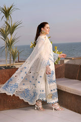 ANEELAS - 3PC LAWN EMBROIDERED SHIRT WITH KHADDI NET EMBROIDERED DUPATTA AND TROUSER - HZG2796