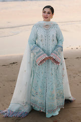 QALAMKAR - 3PC LAWN EMBROIDERED SHIRT WITH KHADI NET EMBROIDERED DUPATTA AND TROUSER - HZG2676