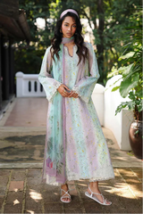 QALAMKAR - 3PC LAWN PRINTED SHIRT WITH SILK PRINTED DUPATTA AND TROUSER - HZG2984