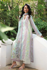 QALAMKAR - 3PC LAWN PRINTED SHIRT WITH SILK PRINTED DUPATTA AND TROUSER - HZG2984