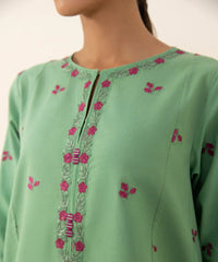 SAPPHIRE - 3PC CAMBRIC EMBROIDERED SHIRT WITH PRINTED DUPATTA AND TROUSER - HZG1725