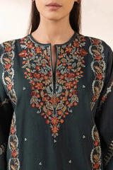 SAPPHIRE - 3PC LAWN EMBROIDERED SHIRT WITH MANAAR PRINTED DUPATTA AND TROUSER - HZG2182