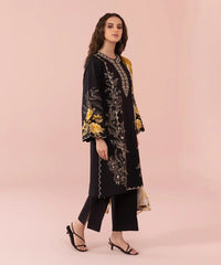 SAPPHIRE - 3PC  CAMBRIC EMBROIDERED SHIRT WITH PRINTED DUPATTA AND CAMBRIC TROUSER - HZG1290