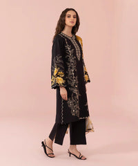 SAPPHIRE - 3PC  CAMBRIC EMBROIDERED SHIRT WITH PRINTED DUPATTA AND CAMBRIC TROUSER - HZG1290