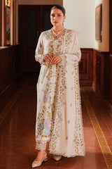 CROSS STITCH - 3PC DHANAK EMBROIDERED SHIRT WITH DHANAK EMBROIDERED SHAWL AND TROUSER - HZG1914