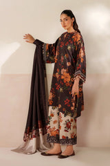 BAROQUE - 3PC VISCOSE PRINTED SHIRT WITH VISCOSE PRINTED DUPATTA AND TROUSER - HZU2515