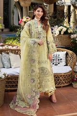 ELAF - 3PC LAWN EMBROIDERED SHIRT WITH KHADDI NET EMBROIDERED DUPATTA AND TROUSER - HZG2808