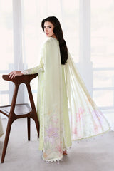 AZURE - 3PC LAWN EMBROIDERED SHIRT WITH CHIFFON PRINTED DUPATTA AND TROUSER - HZG2782