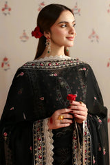 MAHNUR - 3PC LAWN EMBROIDERED SHIRT WITH CHIFFON EMBROIDERED DUPATTA AND TROUSER - HZG2670