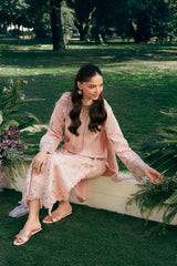 GARNET - 3PC LAWN EMBROIDERED SHIRT WITH KHADDI NET EMBROIDERED DUPATTA AND TROUSER - HZG2792