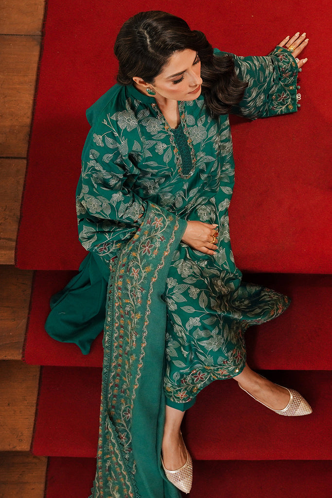 CROSS STITCH - 3PC LAWN EMBROIDERED SHIRT CHIFFON EMBROIDERED DUPATTA AND TROUSER - HZG1803