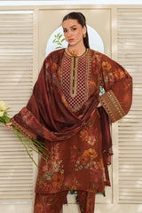BAROQUE - 3PC LAWN PRINTED SHIRT WITH SILK PRINTED DUPATTA AND TROUSER - HZG2929