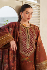 BAROQUE - 3PC LAWN PRINTED SHIRT WITH SILK PRINTED DUPATTA AND TROUSER - HZG2929