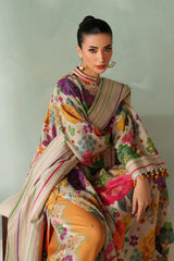 BAROQUE - 3PC VISCOSE PRINTED SHIRT WITH VISCOSE PRINTED DUPATTA AND TROUSER - HZU2517