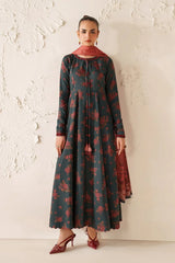 BAROQUE - 3PC VISCOSE PRINTED SHIRT WITH VISCOSE PRINTED DUPATTA AND TROUSER - HZU2521