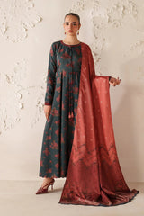 BAROQUE - 3PC VISCOSE PRINTED SHIRT WITH VISCOSE PRINTED DUPATTA AND TROUSER - HZU2521