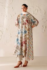 BAROQUE - 3PC VISCOSE PRINTED SHIRT WITH VISCOSE PRINTED DUPATTA AND TROUSER - HZU2516