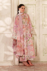 BAROQUE - 3PC LAWN PRINTED SHIRT WITH SILK PRINTED DUPATTA AND TROUSER - HZG2980