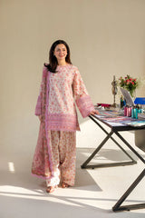 SOBIA NAZIR - 3PC LAWN PRINTED SHIRT WITH SILK PRINTED DUPATTA AND TROUSER - HZG2977